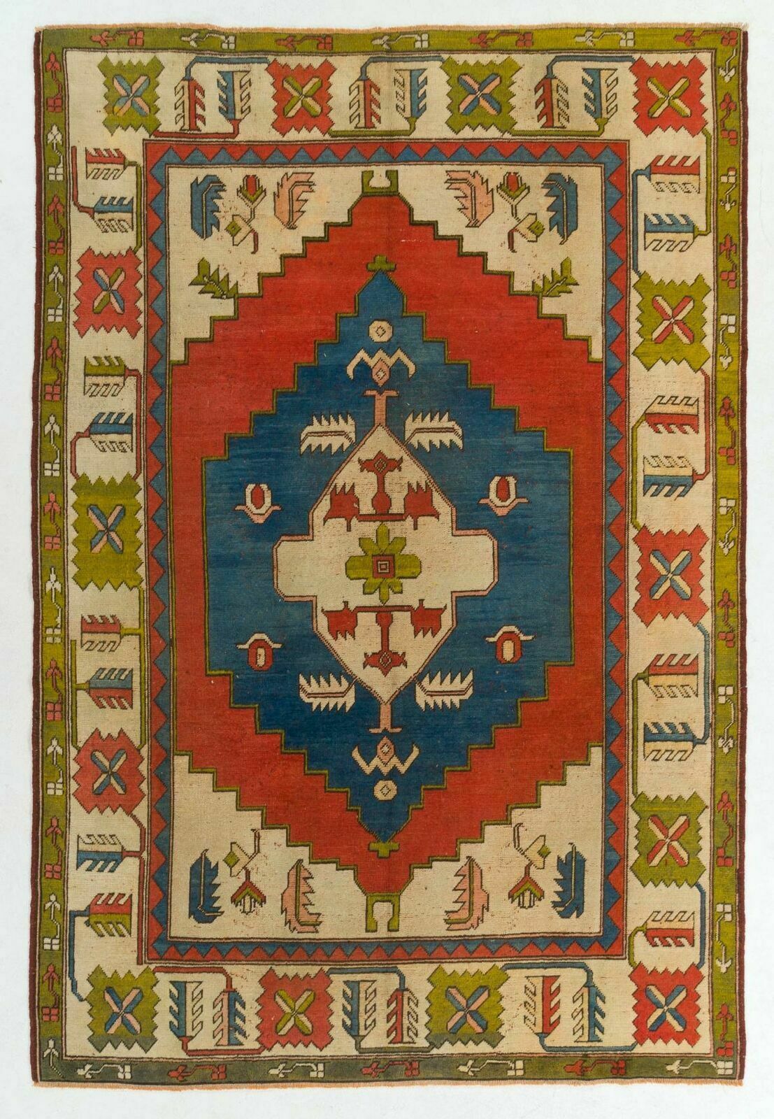 7.6x11 Ft Central Anatolian Konya Rug. Wool Carpet For Home & Office