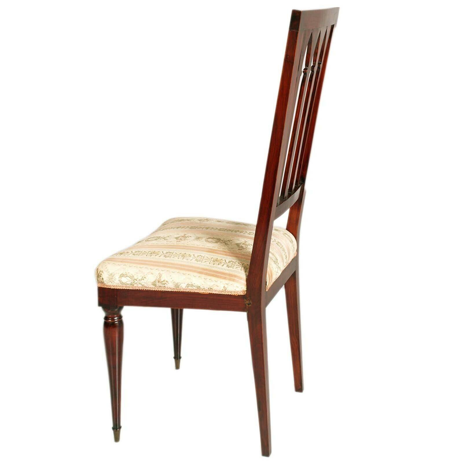 Eight French Gothic Style Chairs , Mahogany 1940s , Charles Dudouyt Attributed photo vintage