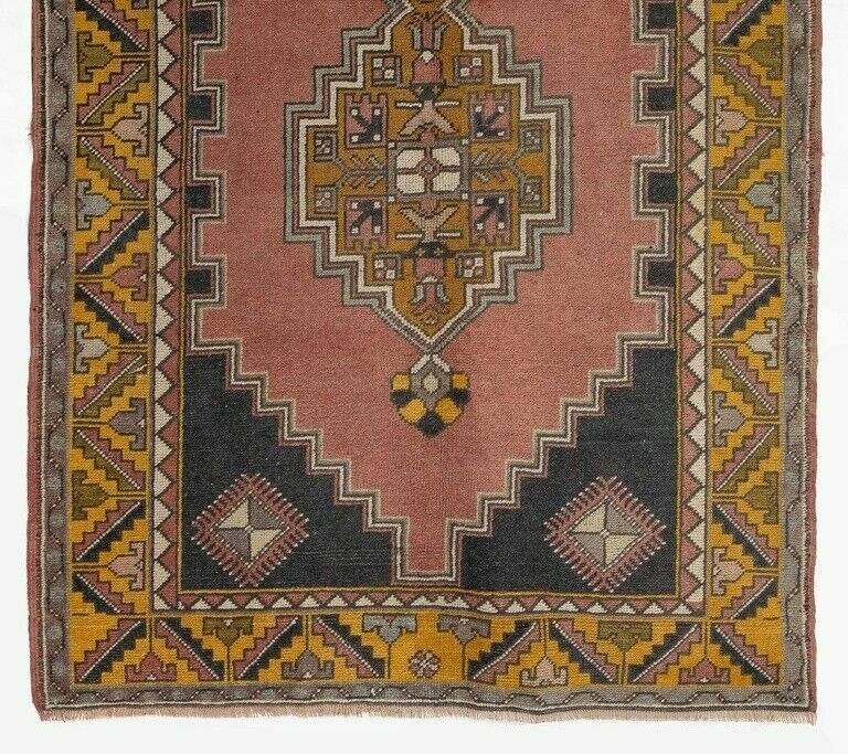 4x7 Ft Hand Knotted Vintage Anatolian Tribal Accent Rug, Home Decor Carpet photo for sale