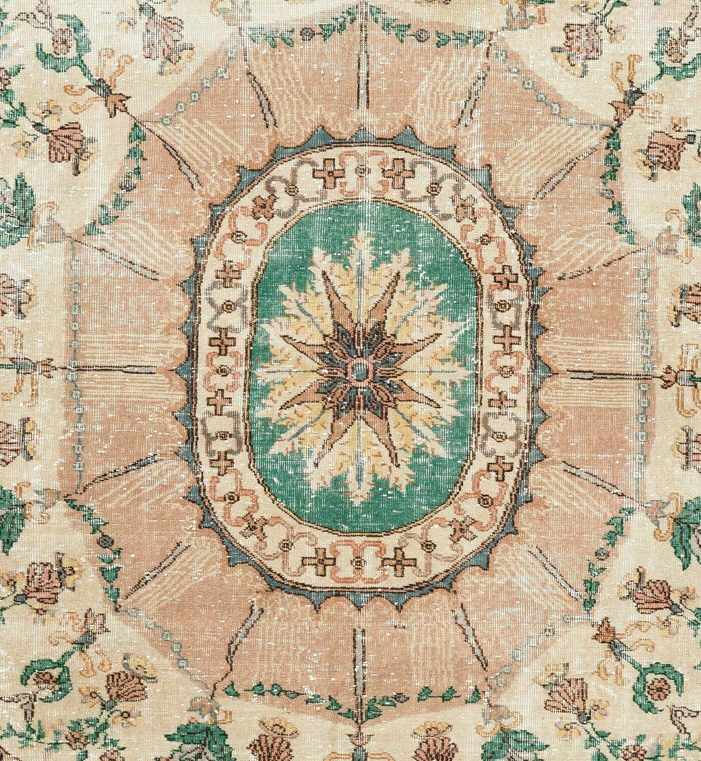 8.4x12 Ft Unusual One Of A Kind Vintage Hand Knotted European Rug. 100% Wool photo Textiles