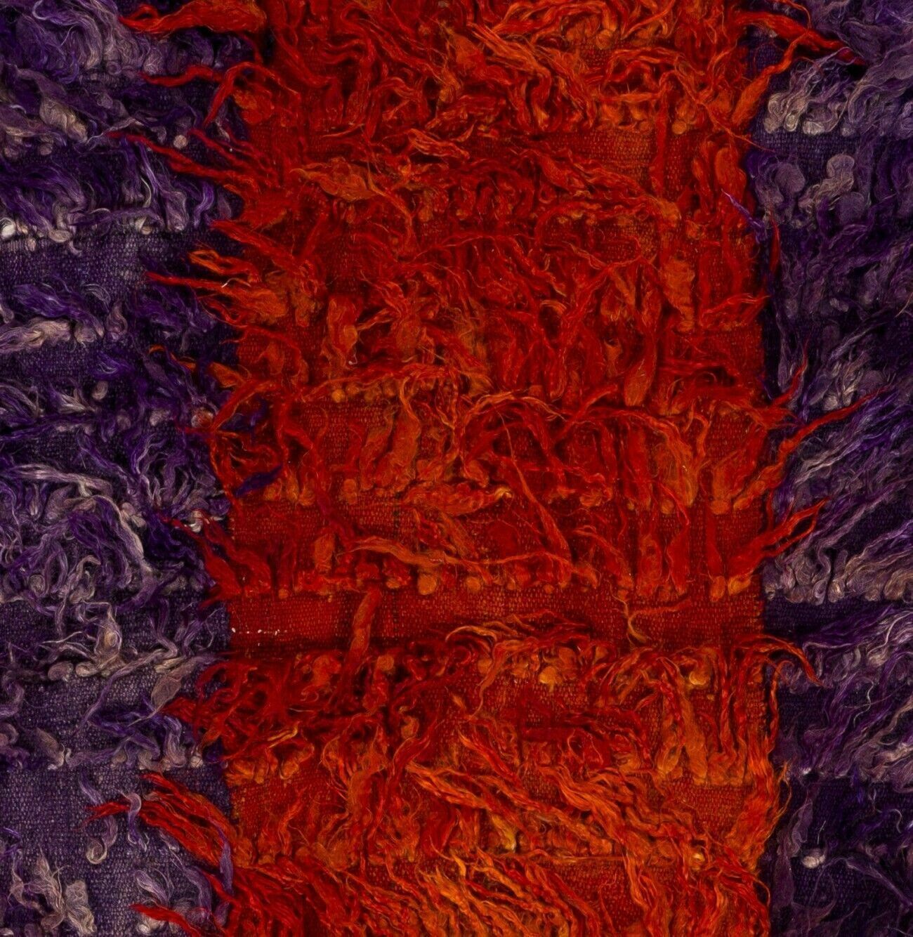 4.5x5.8 Ft Vintage Filikli Tulu Rug Made Of Mohair 'Angora Wool', Red & Green photo Textiles