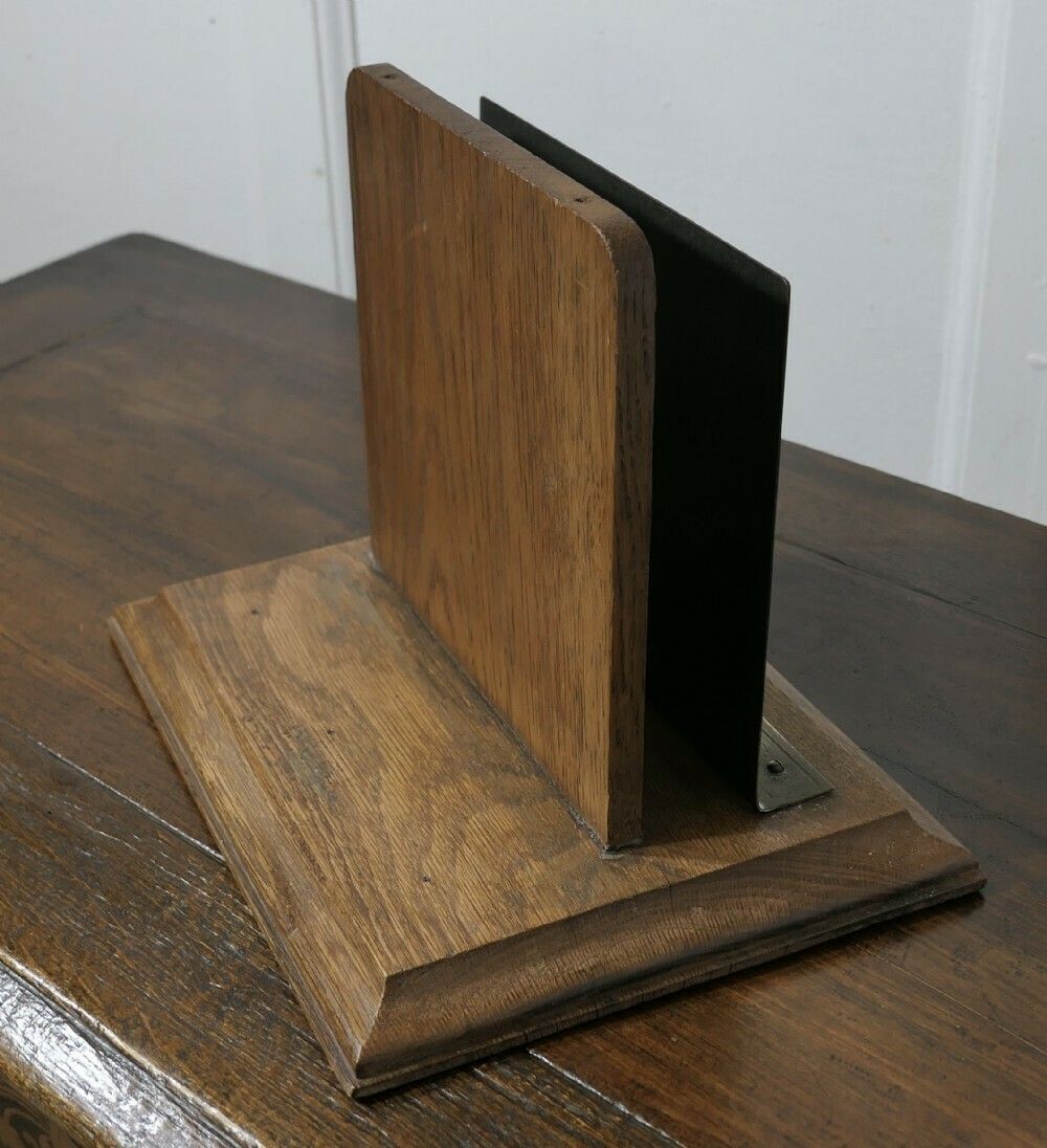 Art Nouveau Table Top Brass And Oak News Paper Rack photo Home Decor