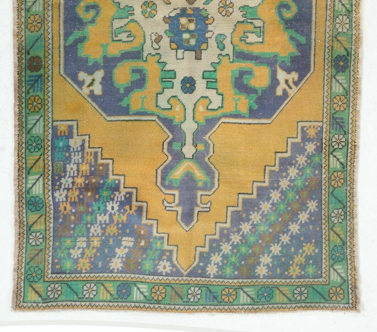 4.2x7.8 Ft Vintage Anatolian Rug, Wool Carpet For Country Home, Rustic Decor photo for sale