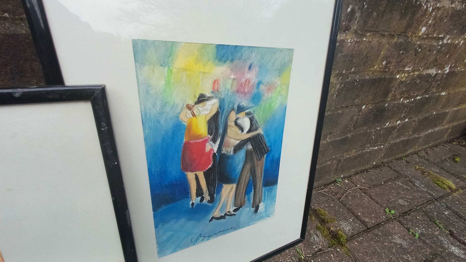 Quirky Spanish Dancers Set Of Three Original Signed Pastel Paintings By Corinne Brenner. photo vinterior