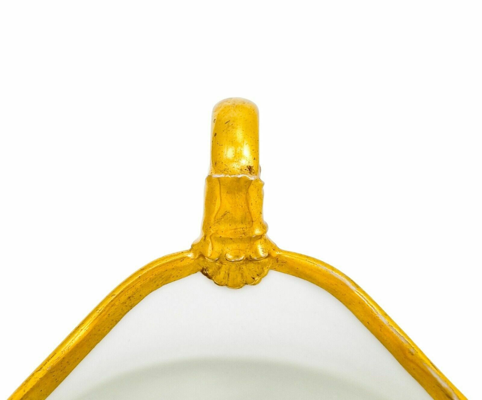 photo buy 1830's French Empire Old Paris Porcelain Large Gilded Milk Jug Carafe, Feuillet