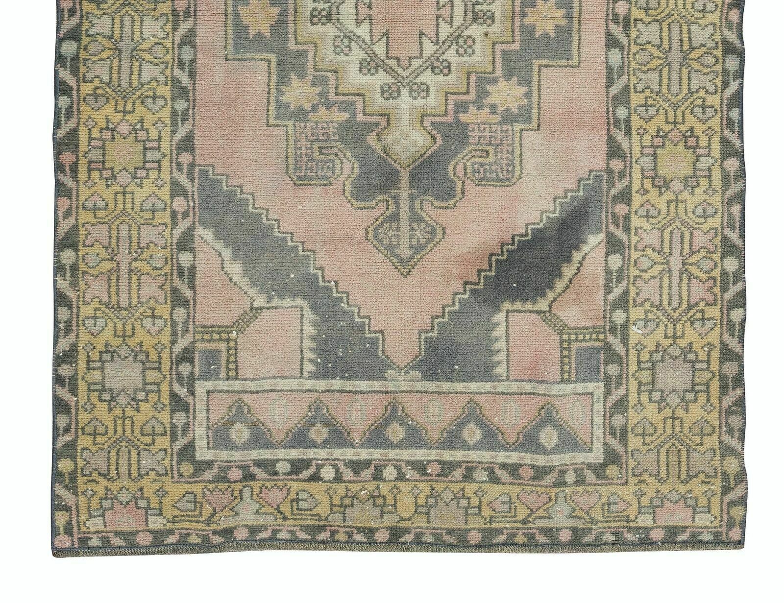 3.7x5.6 Ft Vintage Hand Knotted Central Anatolian Village Rug photo 279.0