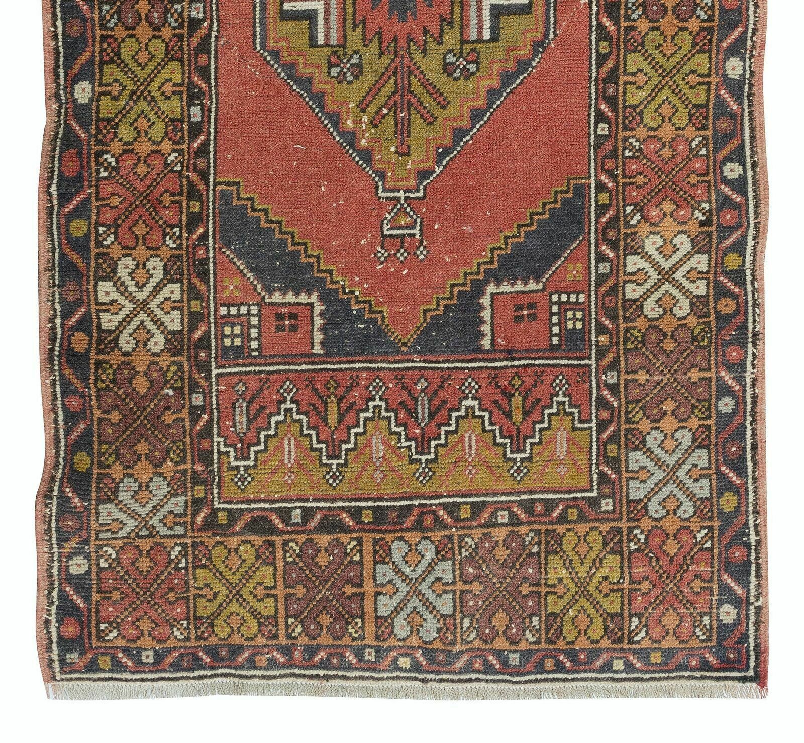 3x5.6 Ft Nice Handmade Midcentury Turkish Oriental Wool Rug With Tribal Style photo 306.0