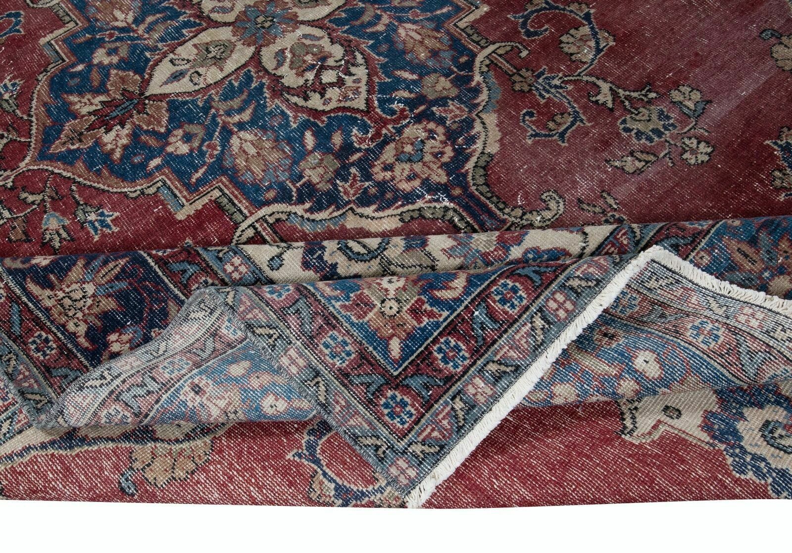 7x10.4 Ft Vintage Handmade Oriental Rug For Country Homes, Traditional Interiors photo for sale