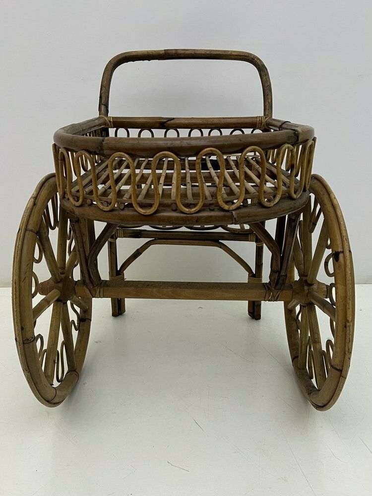 Mid Century Riviera Trolley In Bamboo And Wicker, 1950s photo 1368.0
