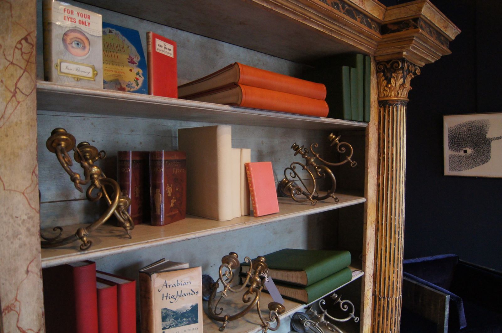 A Pair Of Large Neoclassical Style Gilt Wood And Painted Open Bookcases photo 12500.0