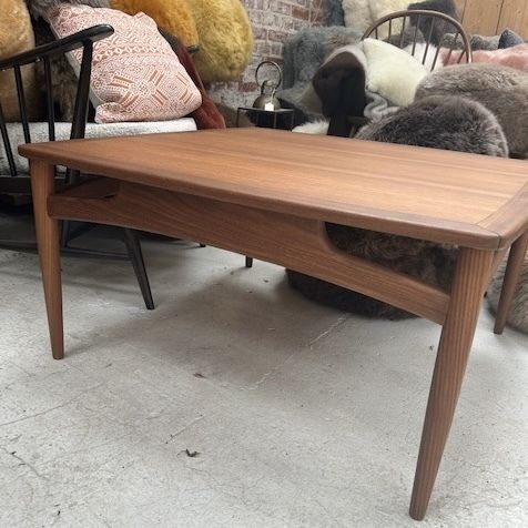 Vintage Square Teak Coffee Table By Ib Kofod Larsen, 1960s. photo for sale