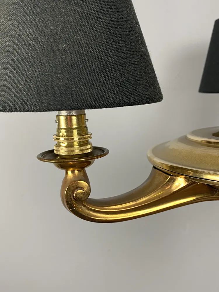Art Nouveau Chandelier With Black Shades (24017) photo vinterior