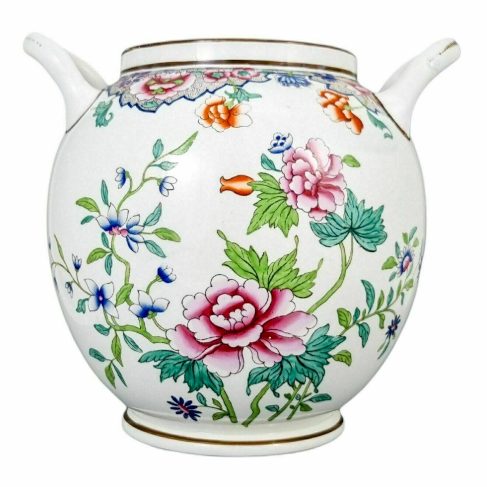1820s Regency Spode Porcelain Chinoiserie Famille Rose Creamware Barrel Jar 3184 photo buy