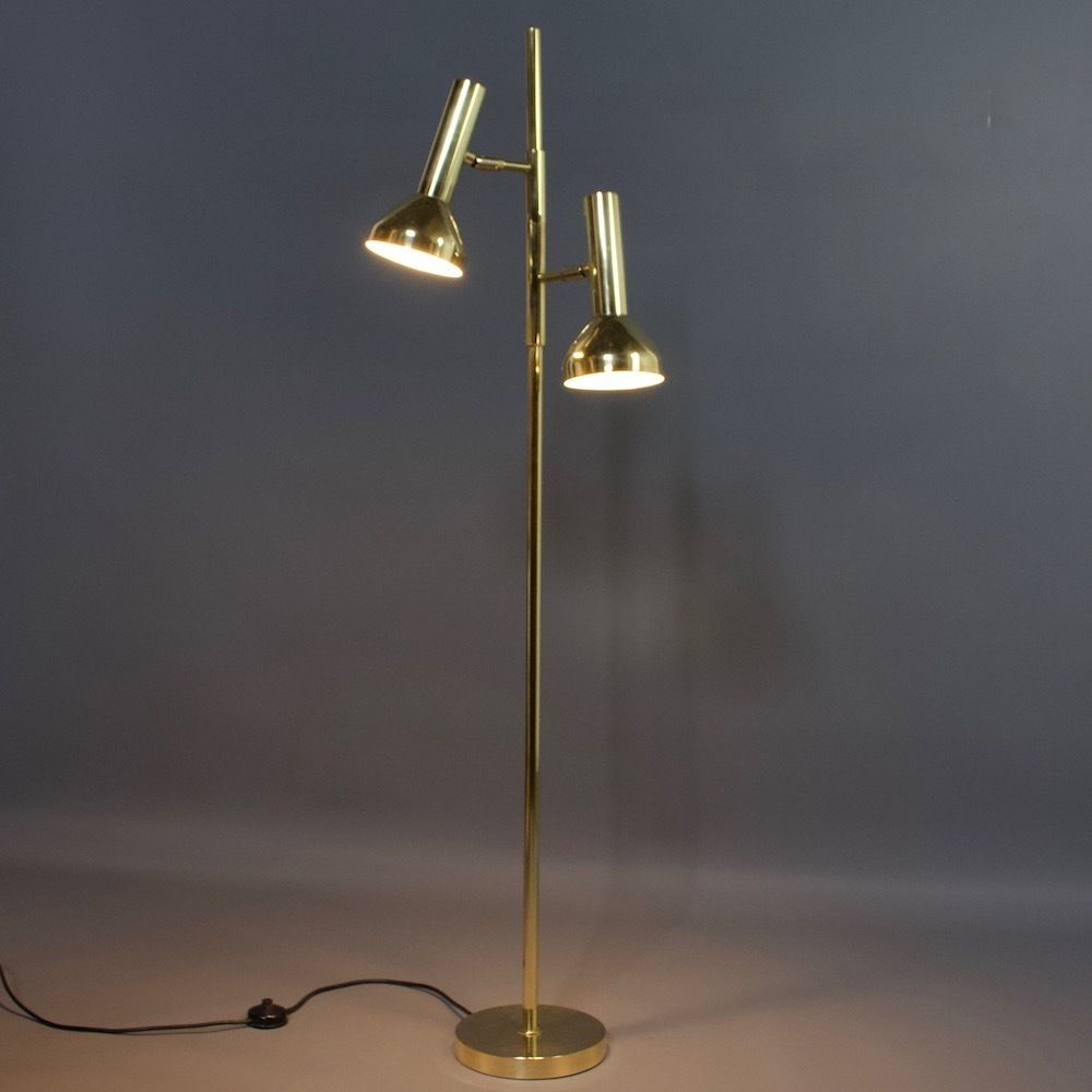 1960s Cosack Brass Floor Lamp, Vintage