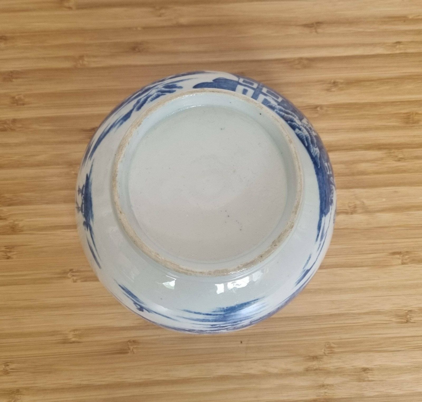 photo furniture Georgian Chinoiserie Bowl, English Rare Antique China, Blue And White Pottery Decorative Bowl, Handcrafted Ceramic Dish