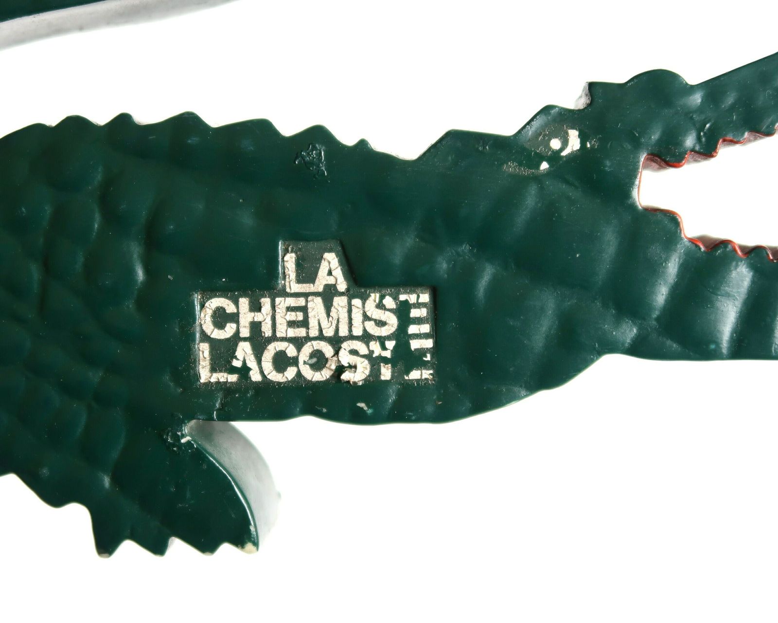 French Plastic Crocodile Sign Lacoste, Vintage / Paperweight, Collectible, La Chemise Lacoste, Sport photo for sale