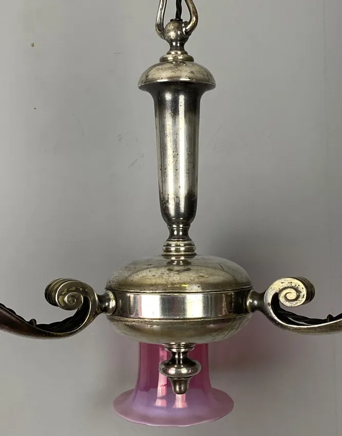 Nickel Plated Art Nouveau Chandelier (24036) photo 425.0