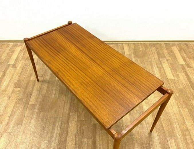 Mahogany Coffee Table By Drevotar, Czech Mid Century 1960s photo buy