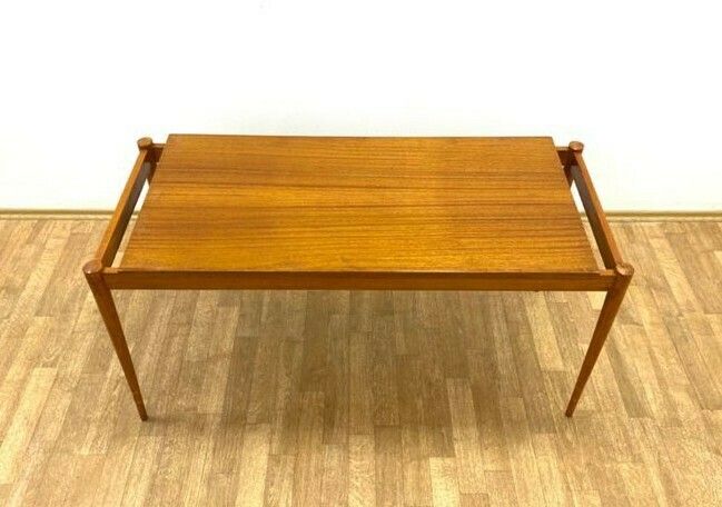 photo furniture Mahogany Coffee Table By Drevotar, Czech Mid Century 1960s