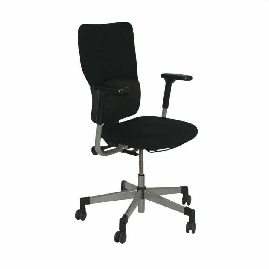 Steelcase: Lets B   Hi Back Task Chair In Black Fabric   Refurbished photo for sale