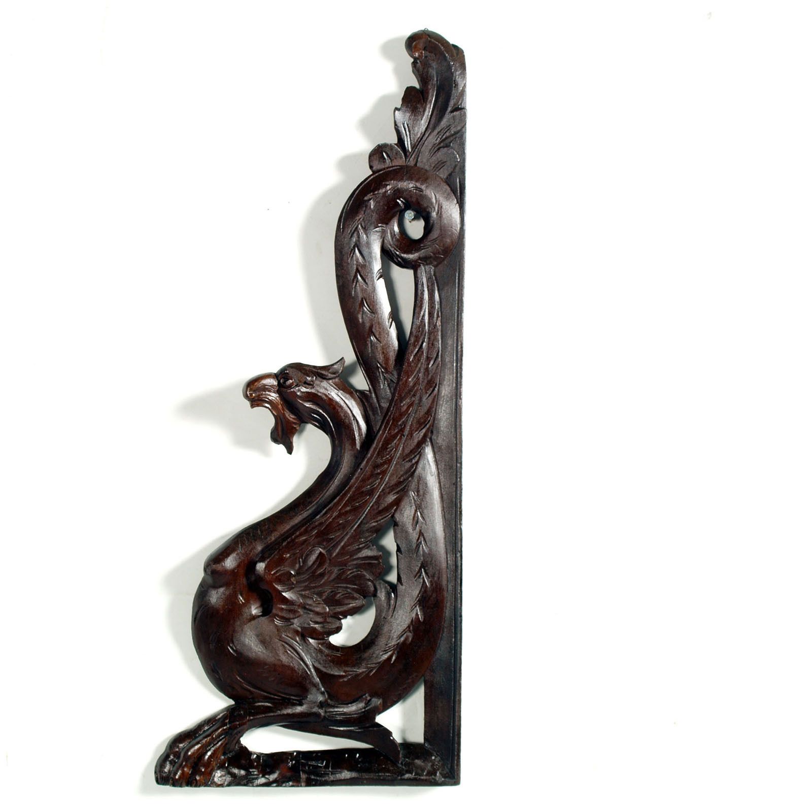 Large Winged Griffin By Bottega Cadorin, For Testolini & Salviati, Carved Walnut photo furniture