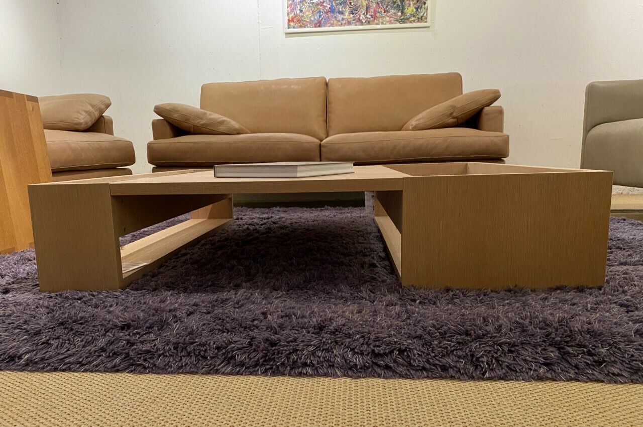 B&B Italia (Milan) "Void" Coffee Table. Oak Laminate. Collector Item. Refurbished.