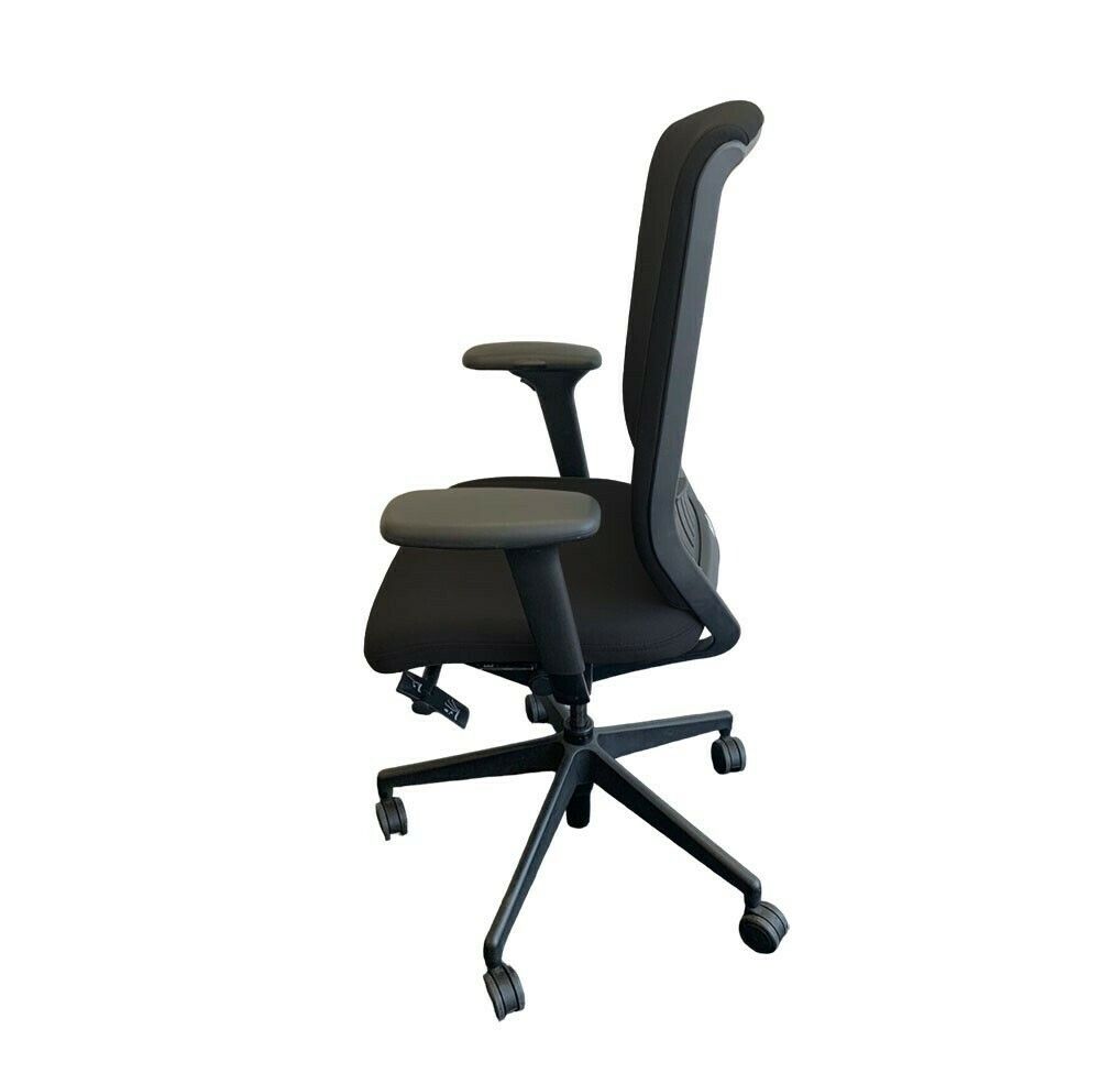 Senator: Evolve High Back Chair With Height Adjustable Arms In Black Fabric   Refurbished photo furniture
