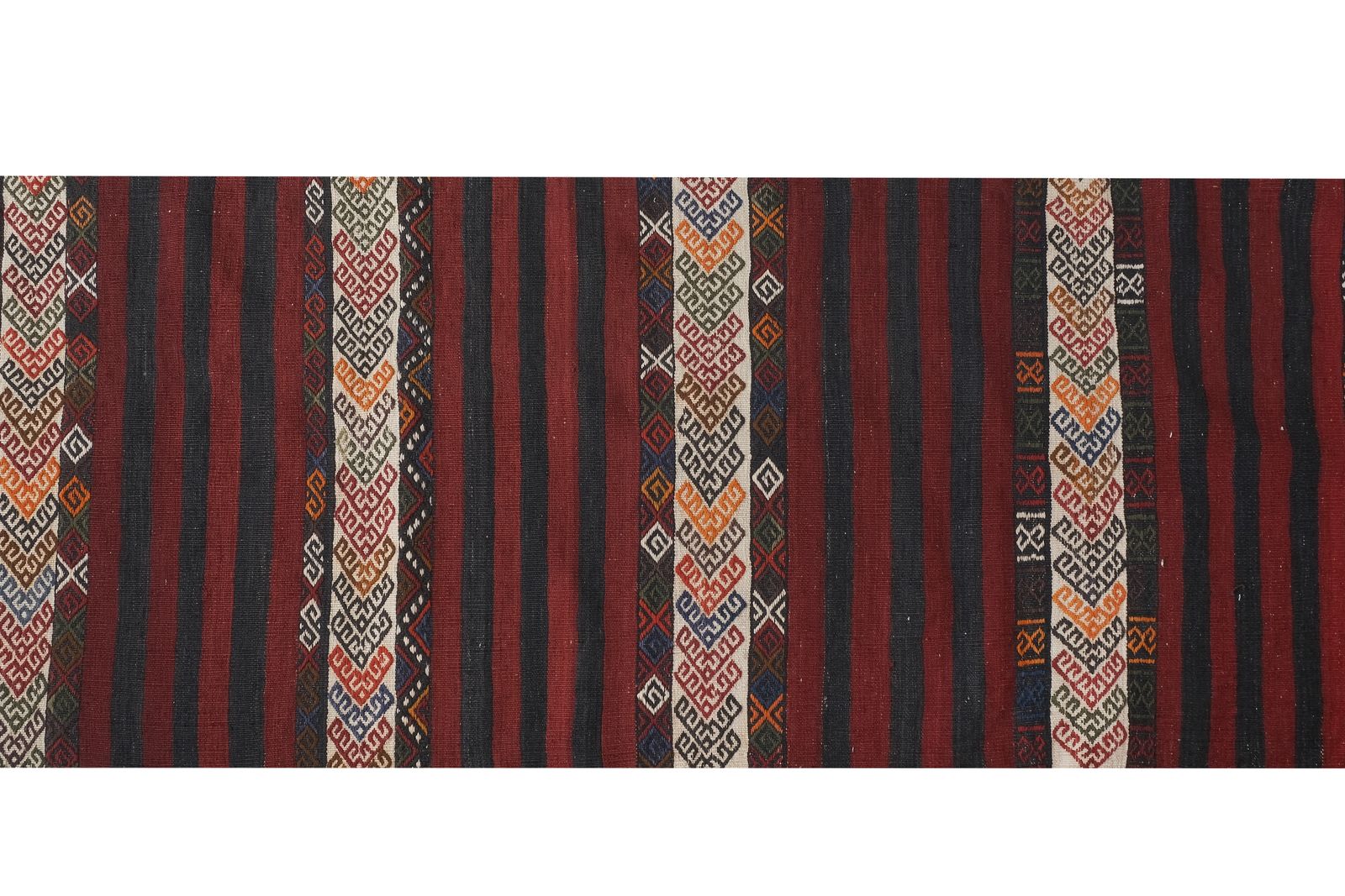 1960s Organic Turkish Hemp Kilim Runner 2'5'' X 20'8'' photo vinterior