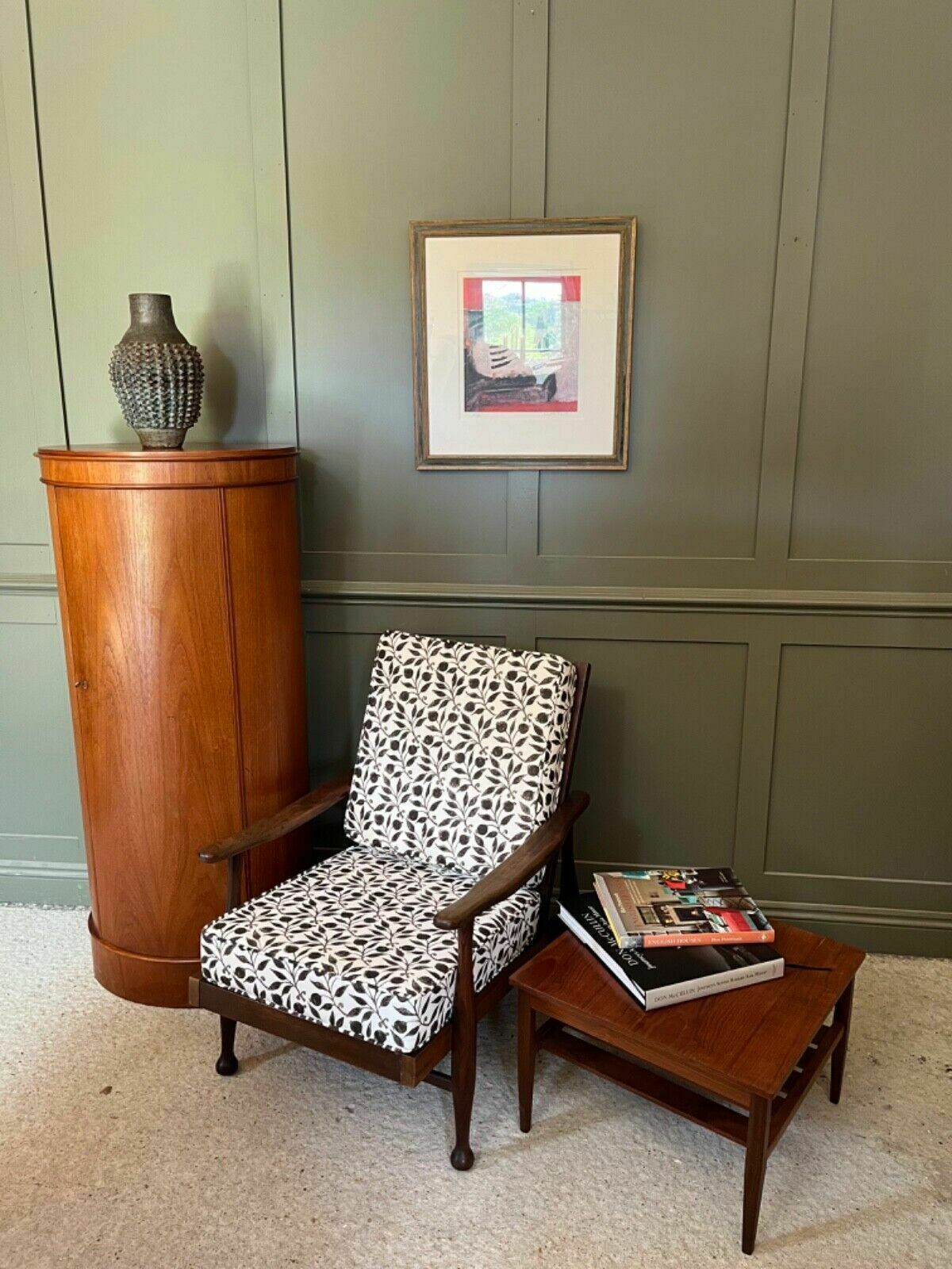 Vintage Teak Armchair Guy Rogers Style Circa 1960’s Refurbished photo Furniture