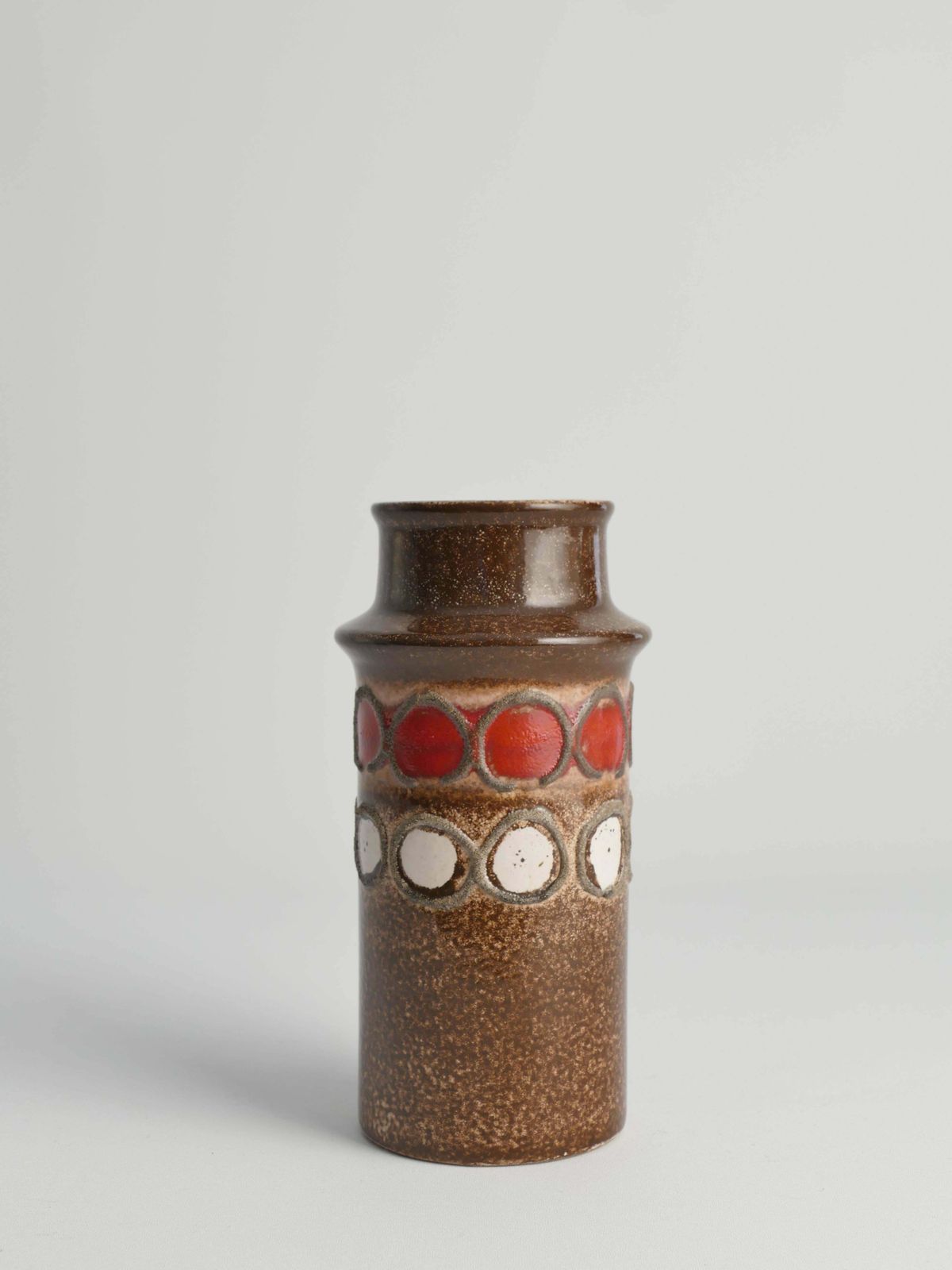 Mid Century Modern Brown Ceramic Vase By Veb Haldensleben, East Germany, 1960s photo Home Decor