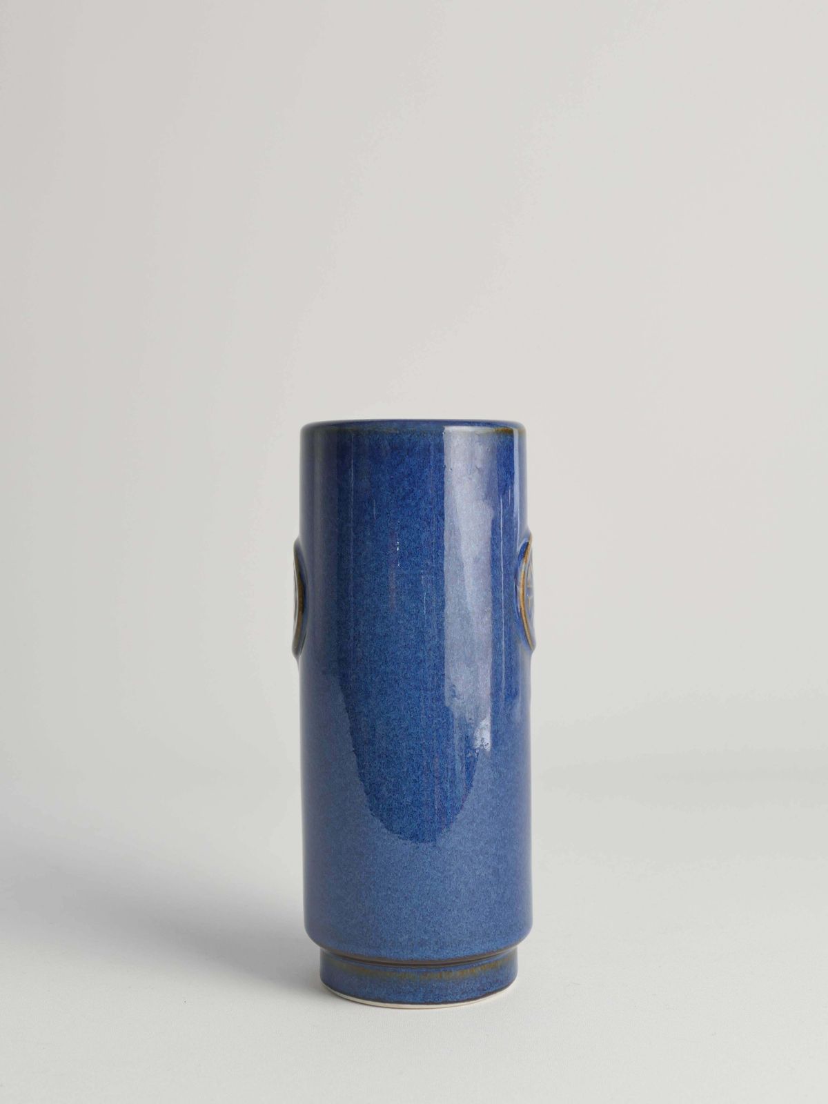 Blue Stoneware Vase From Nordlys Series By Maria Philippi For Søholm, 1960s photo Home Decor