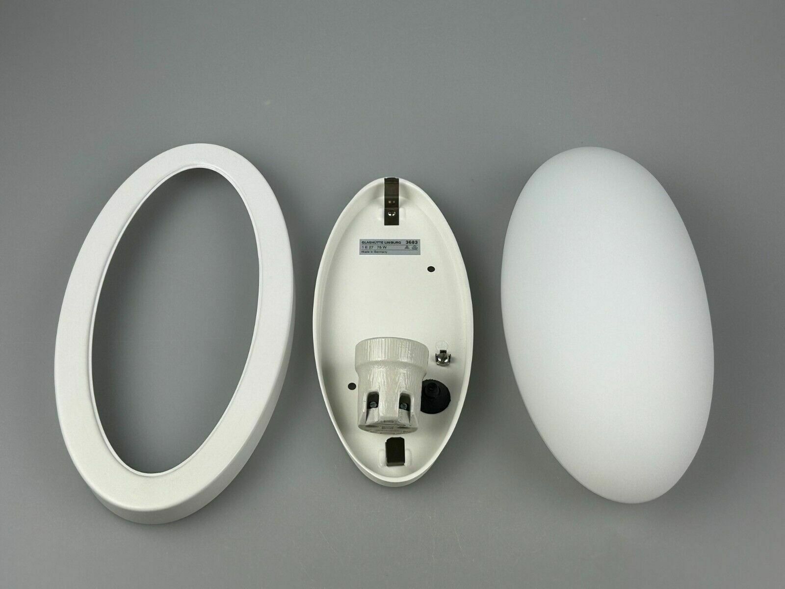 170.0 60s 70s Wall Lamp Lamp Glashütte Limburg Number 3683 Space Age Design photo
