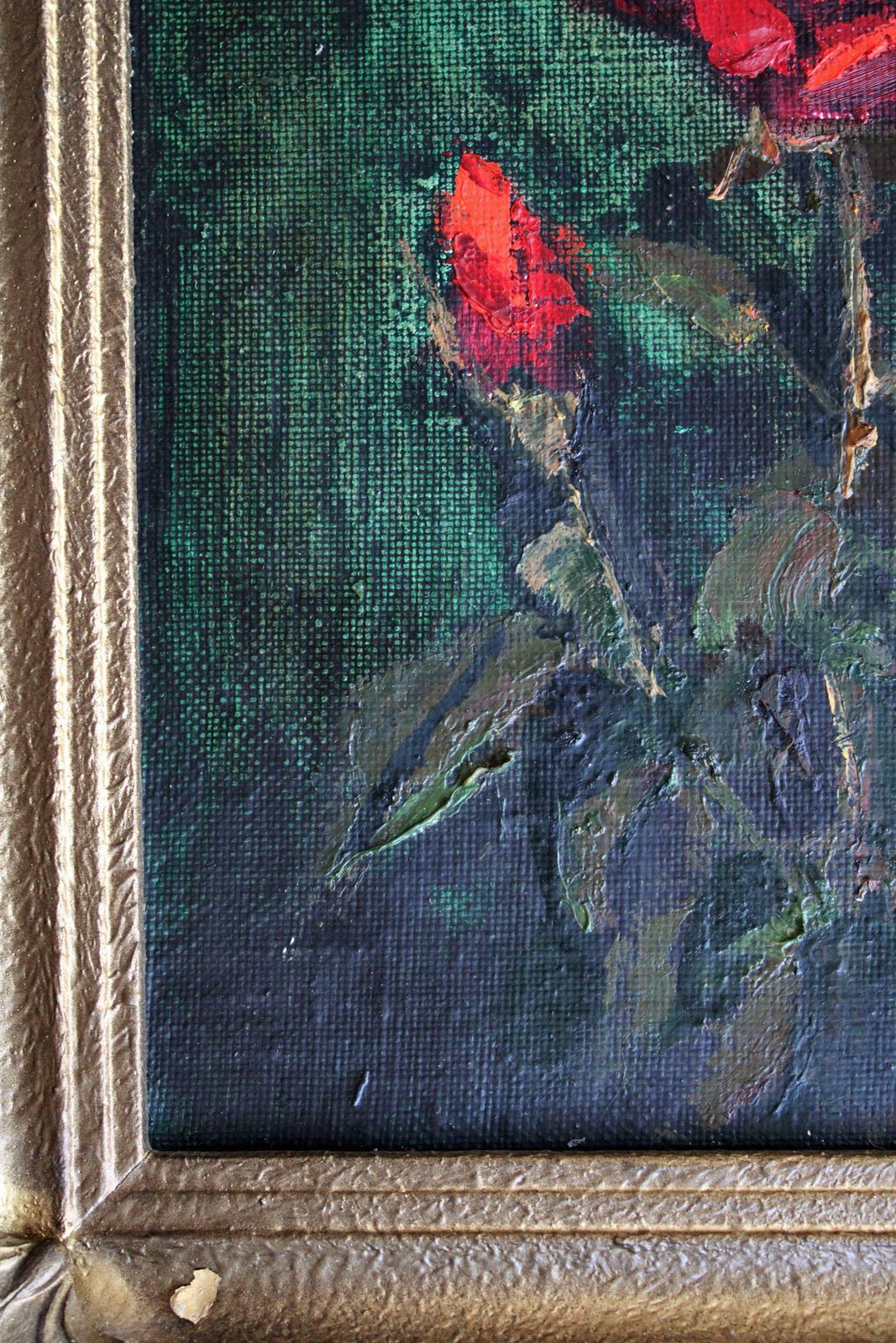 Uldis Zemzaris Rose. 1991, Cardboard, Oil, photo vinterior
