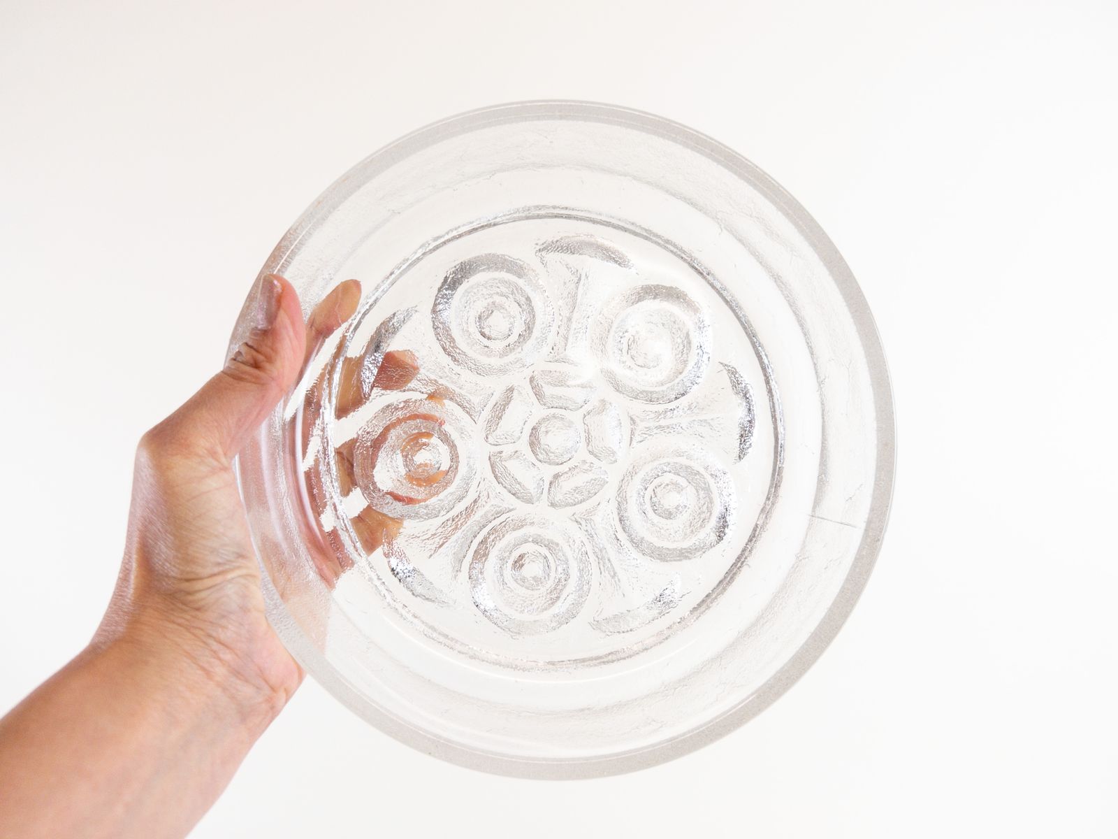 Retro Glass Bowl Set By Walther Glass   "On The Rocks" Dessert Or Salad Bowls   Made In Germany photo 119.0
