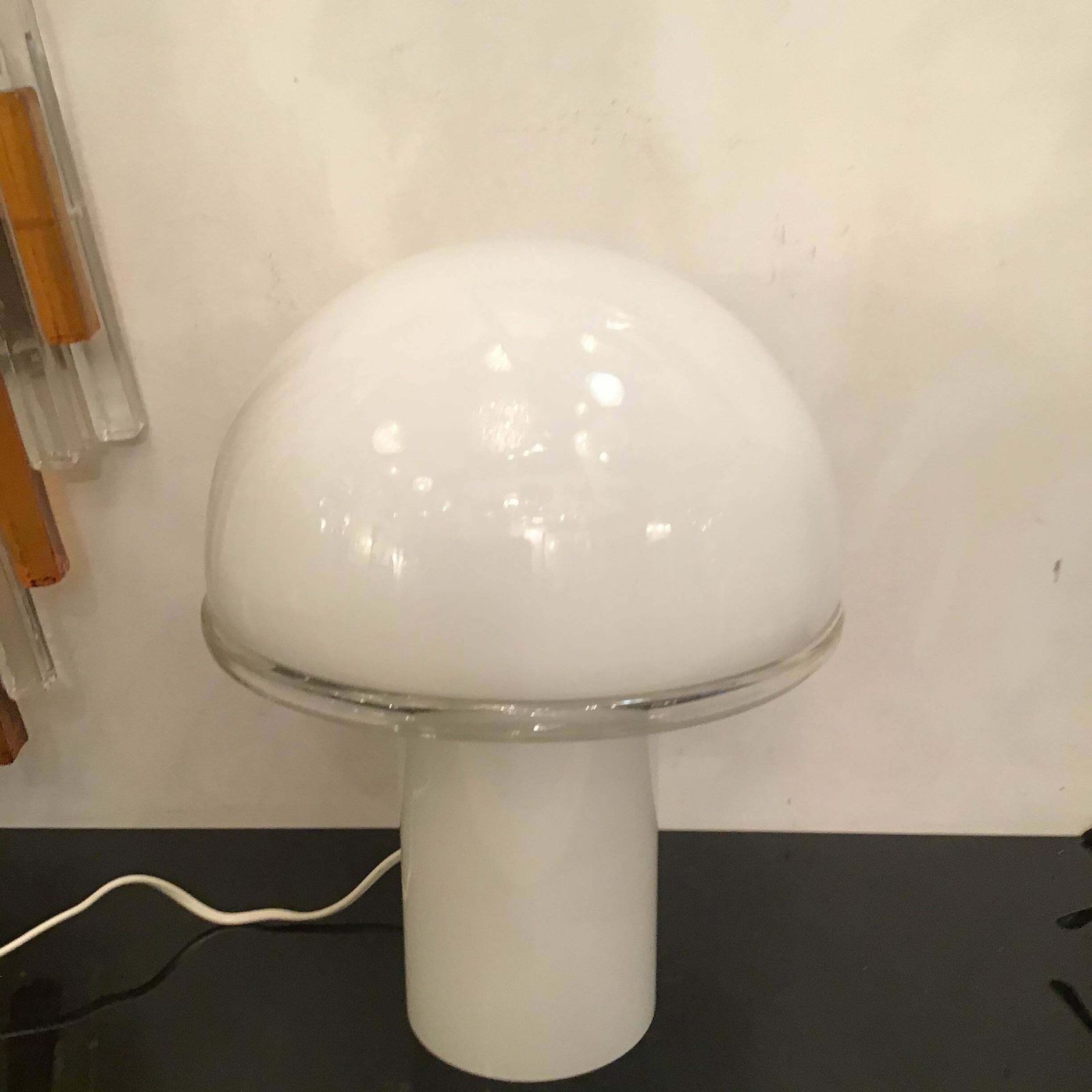 Luciano Vistosi Artemide Table Lamp Murano Glass Metal 1970 Italy photo Lighting