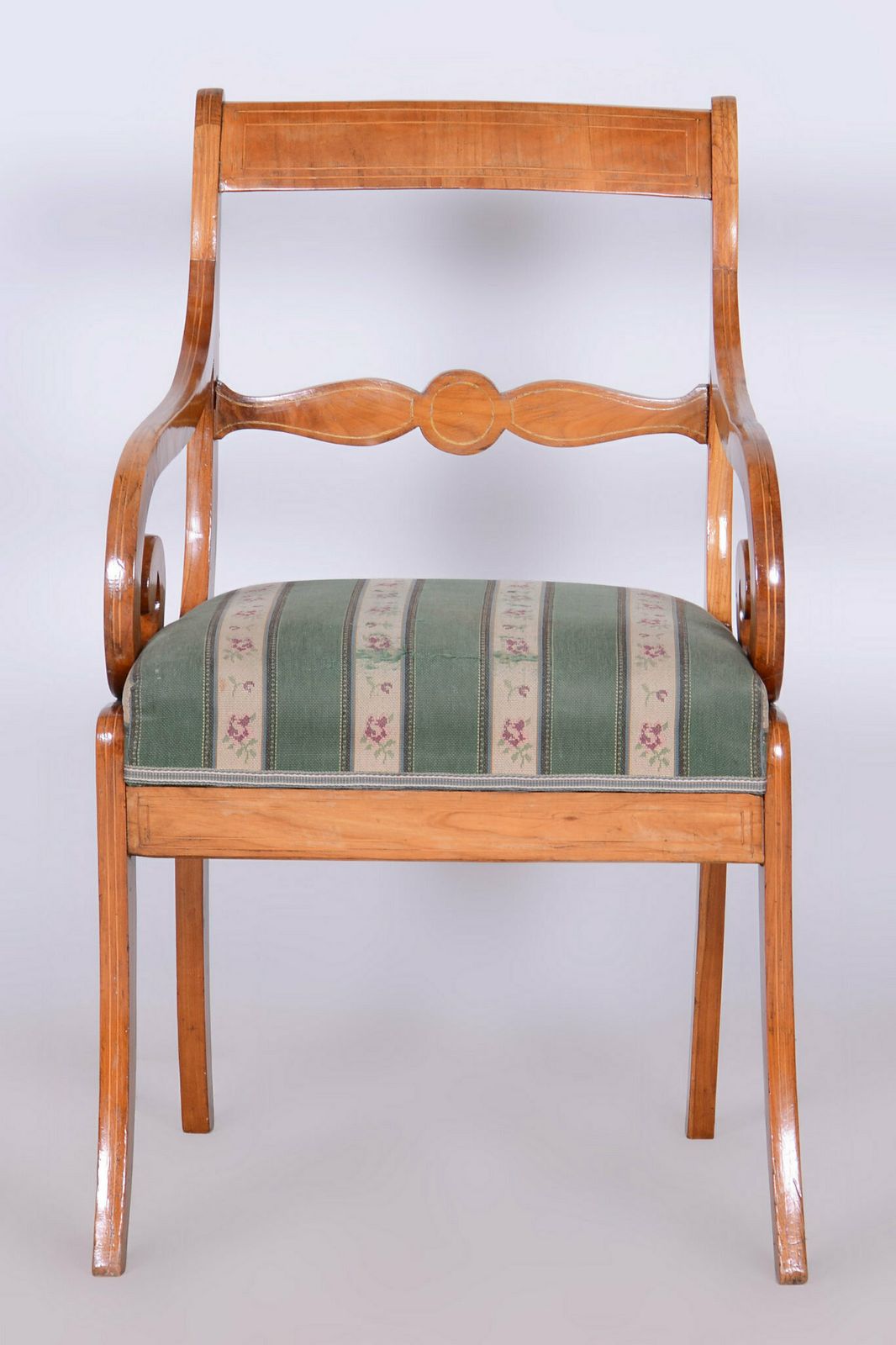 Restored Biedermeier Armchair, Beech, Oak, Cherry, Austria, 1830s photo furniture