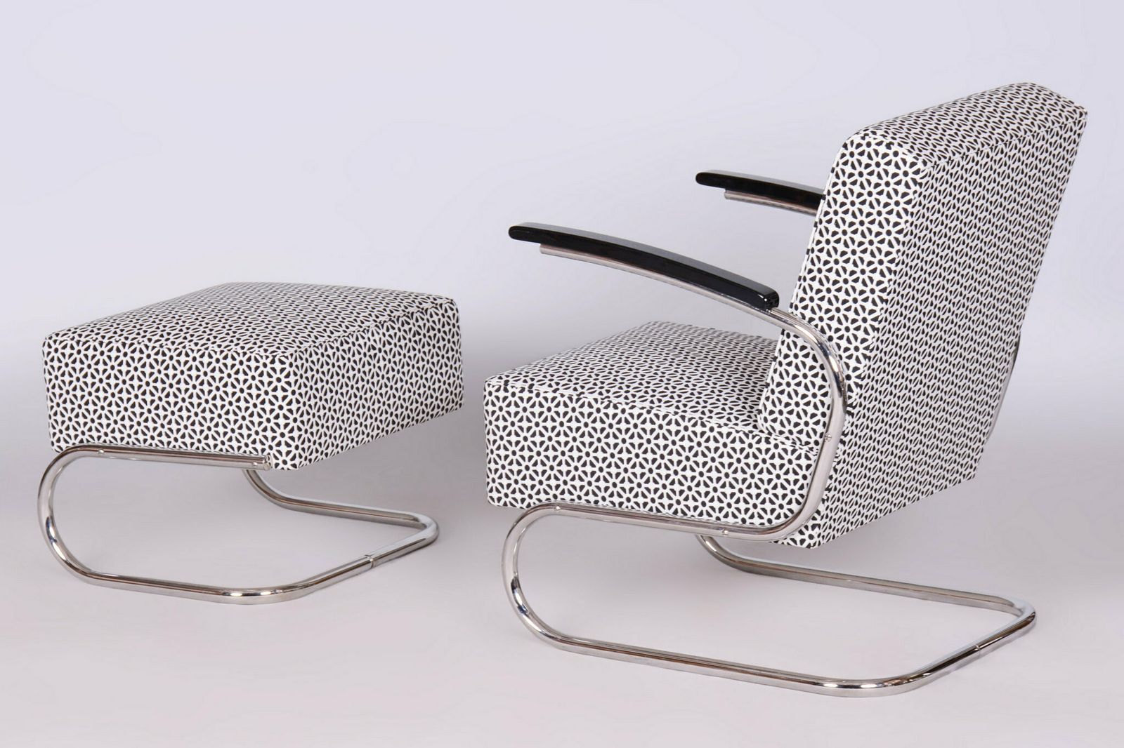 Restored Bauhaus Armchair, By Mücke Melder, Steel, Czech, 1930s photo furniture