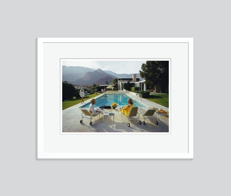 Slim Aarons 'Poolside Gossip' White Frame C Type Print
