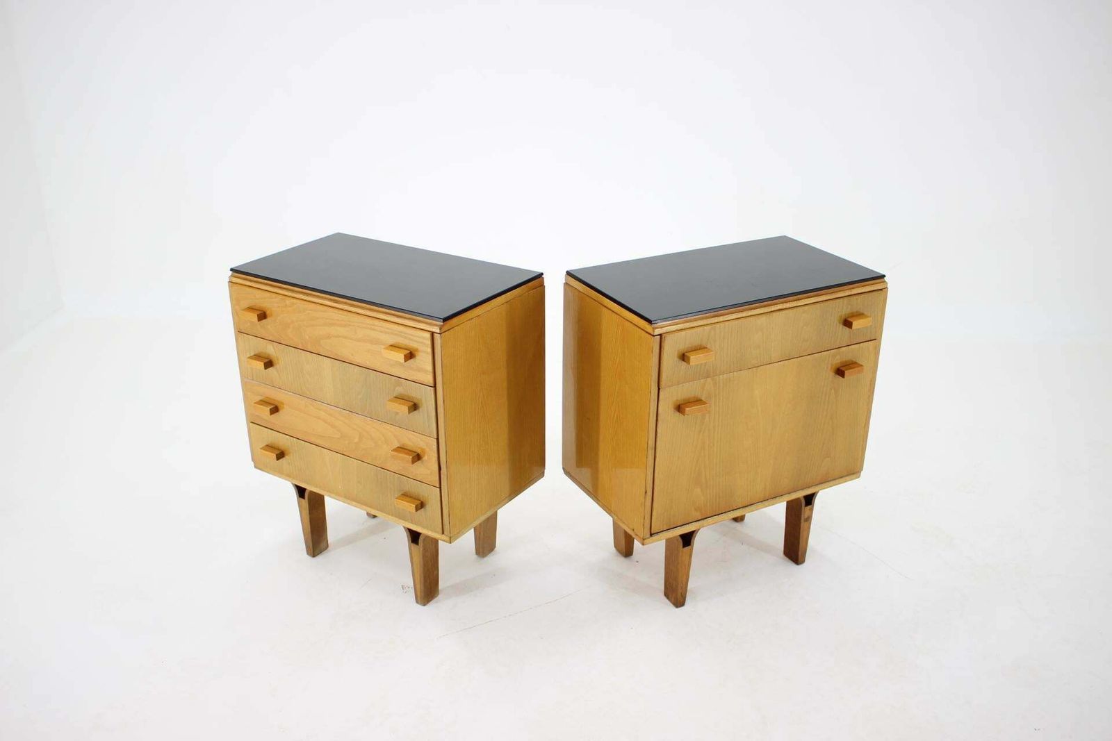 1960s Frantisek Mezulanik Pair Of Chest Of Drawers, Czechoslovakia photo vintage