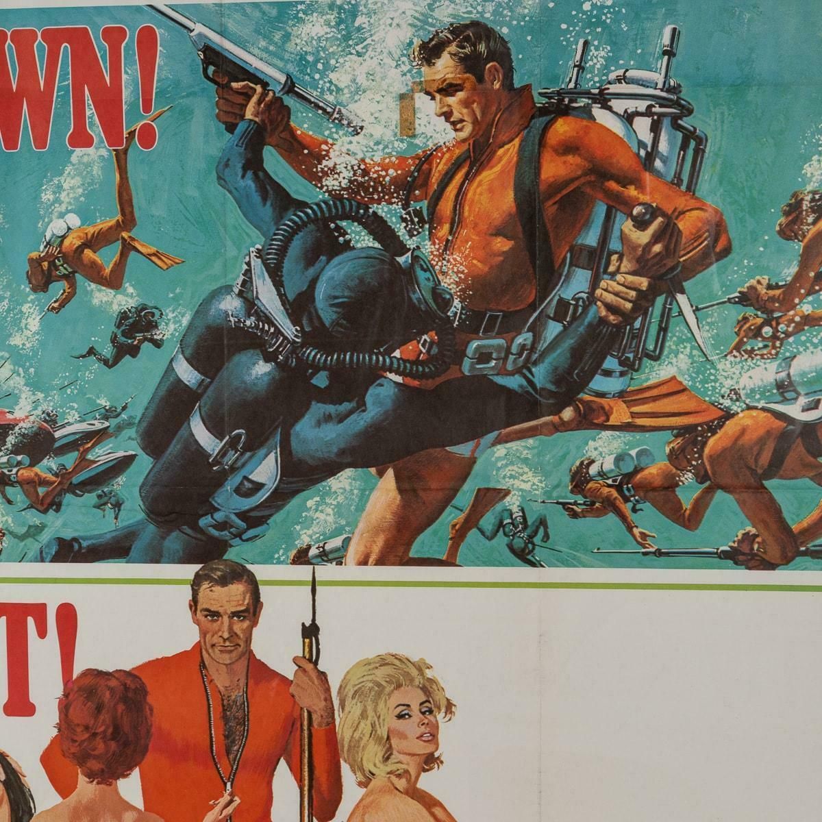 Original U.S James Bond 007 'Thunderball' Poster C.1965 photo vintage