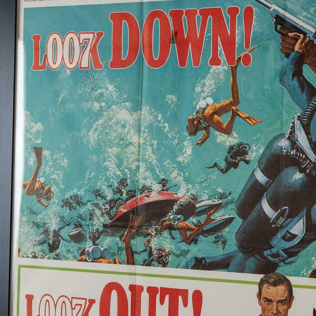 Art Original U.S James Bond 007 'Thunderball' Poster C.1965 photo