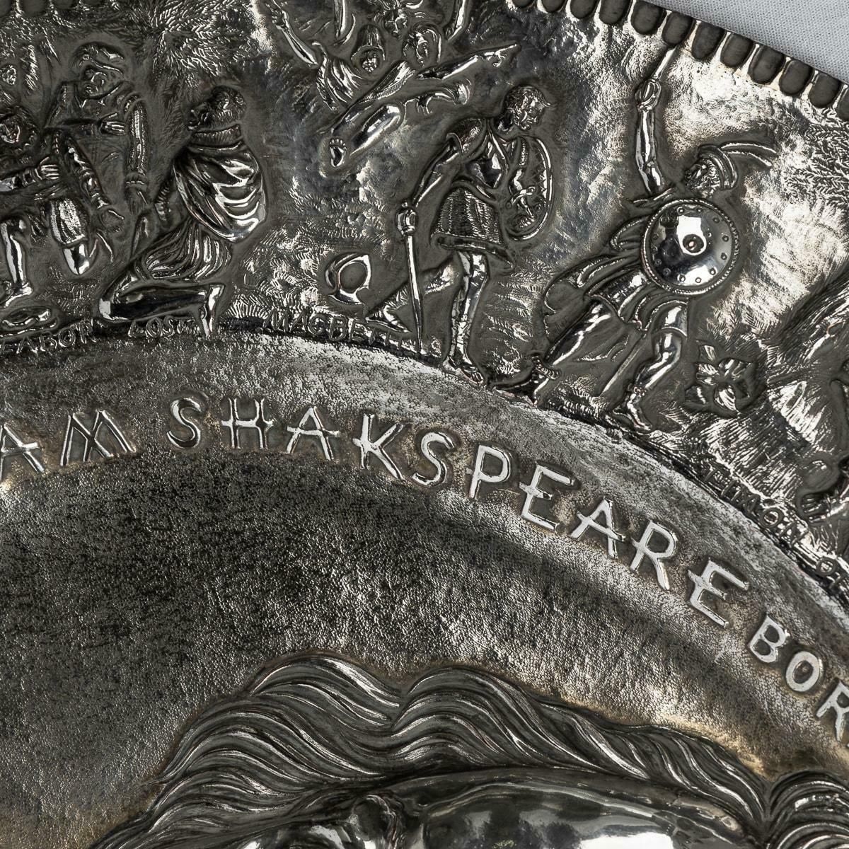 Art 19th Century Victorian Silver Plated Shakespeare Charger, Elkington C.1850 photo