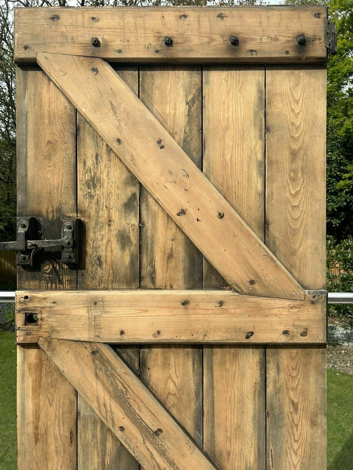 photo buy Antique 18th Century Front Door Cornish Reclaimed Period Forged Hinges Bolts Old
