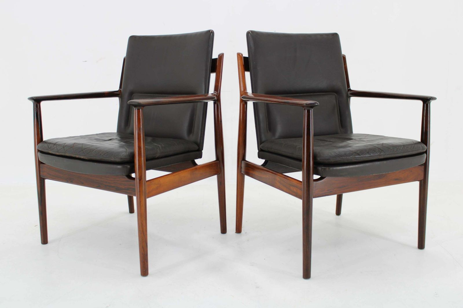 1960s Pair Of Arne Vodder 431 Armchairs By Sibast Mobler, Denmark photo for sale