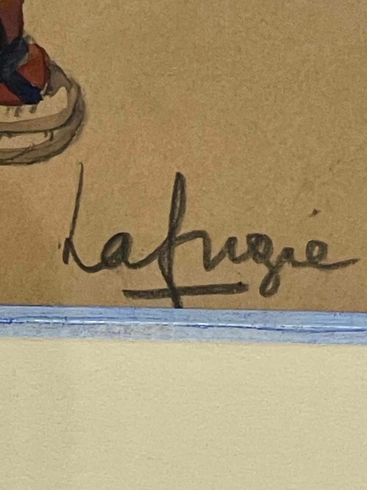 photo furniture Léa Lafugie (1890 1972), Gouache Of A Tibetan Woman And Child