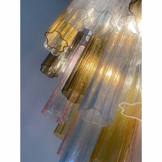 Contemporary Modern "Tronco" Murano Glass Sputnik Chandelier Venini Style photo furniture