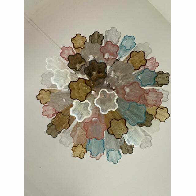 Contemporary Modern "Tronco" Murano Glass Sputnik Chandelier Venini Style photo for sale
