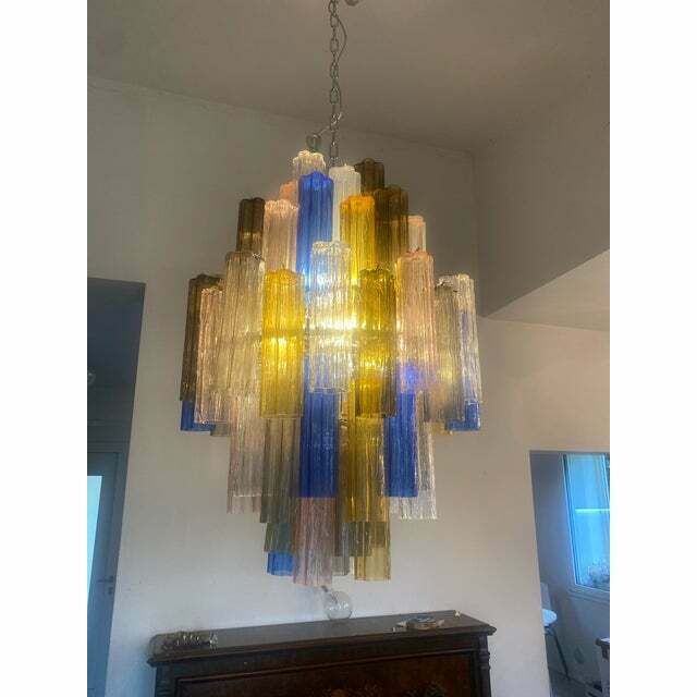 Contemporary Modern "Tronco" Murano Glass Sputnik Chandelier Venini Style photo for sale