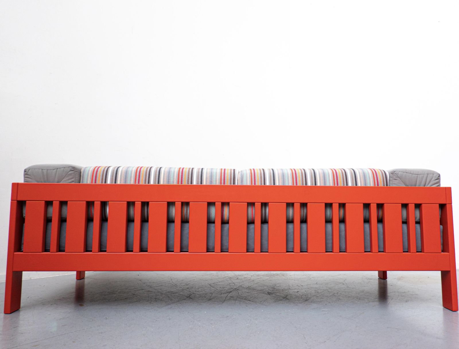 Mid Century Orange “Califfo” Sofa By Ettore Sottsass, Poltronova, Italy, 1960s photo Furniture