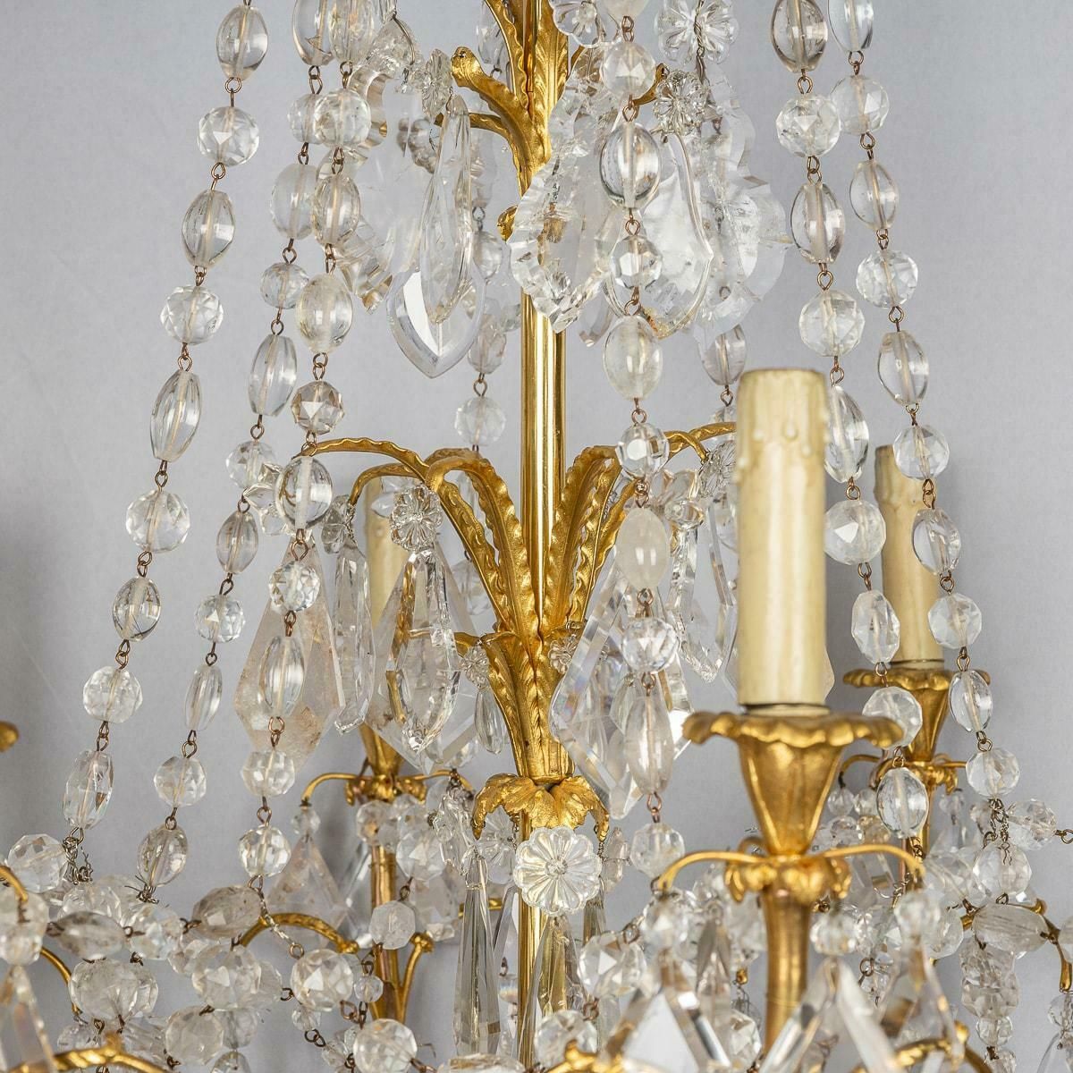 Antique 18th Century French Ormolu & Cut Rock Crystal Chandelier C.1770 photo buy